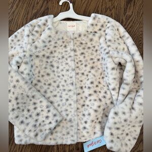 Cat & Jack Spotted Faux Fur Kids Jacket